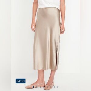 Old Navy Satin Midi Skirt
